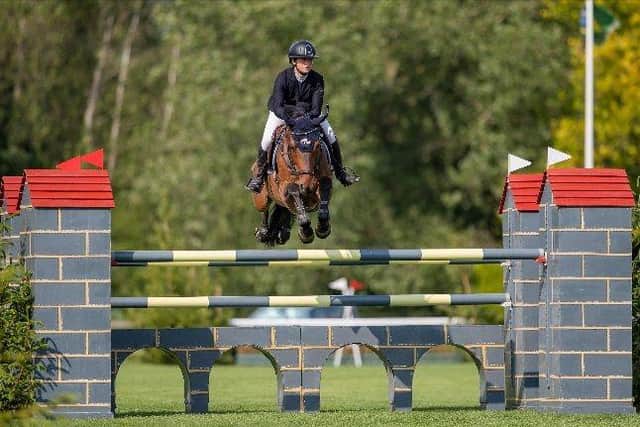 Nicole Lockhead Anderson won today's feature international class at the Al Shira'aa Hickstead Derby Meeting Picture: Elli BirchBoots and Hooves Photography