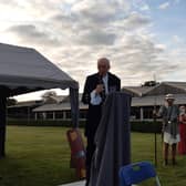 High Sheriff of West Sussex Andy Bliss speaking at his summer reception at Fishbourne Roman Palace