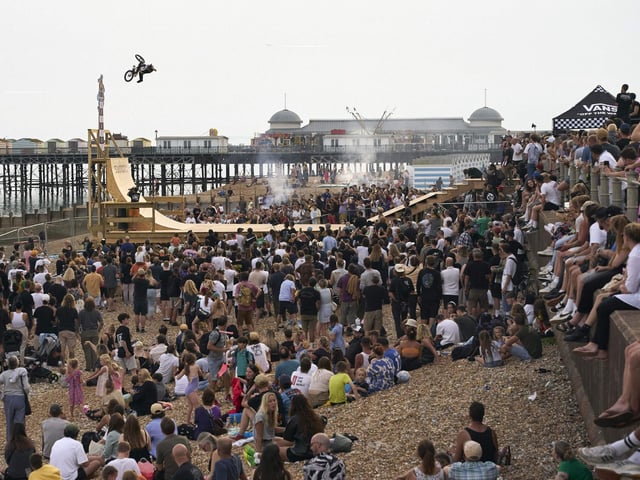 The Swatch Battle Of Hastings presented by Source BMX in Hastings, East Sussex. Rail Jam: Photo by George Marshall.