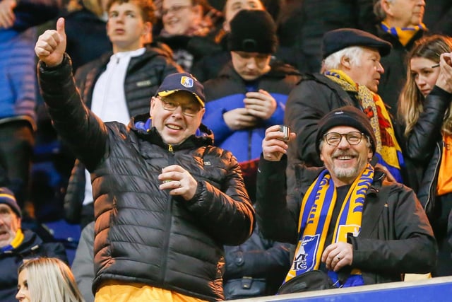 Mansfield Town fans ahead of the 2-1 win over Exeter City.