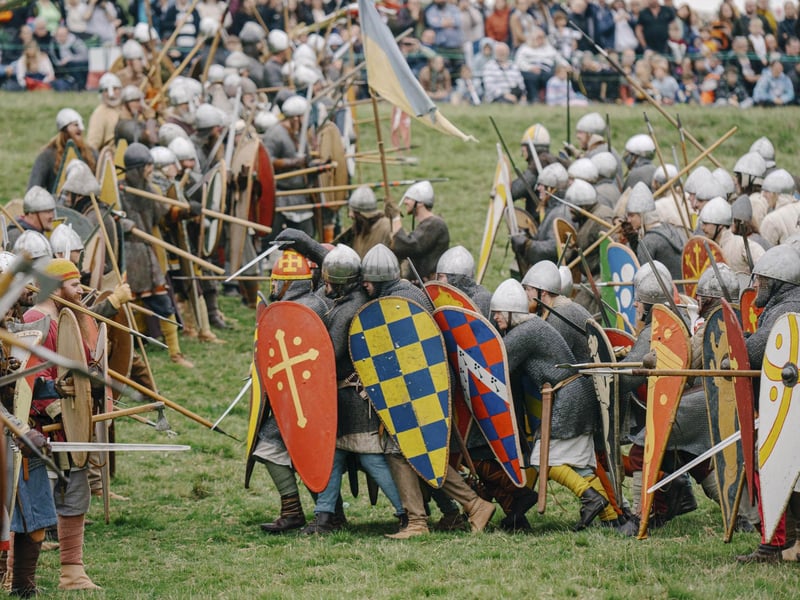 Battle of Hastings reenactment at Battle Abbey 2025. Pic supplied by Tom Arber/English Heritage.