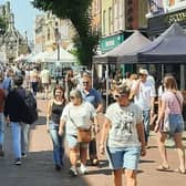 The upcoming Chichester Antiques, Vintage and Decorative Arts Street Market, pictured here in August, has been cancelled due to forecasts of strong, gusty winds. Picture: Chichester District Council