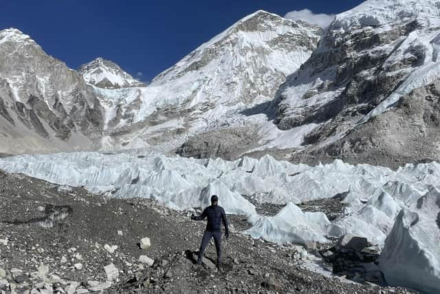 Simon Poland said the climb was mentally tough but at the end of the nine days, he was 'absolutely buzzing'