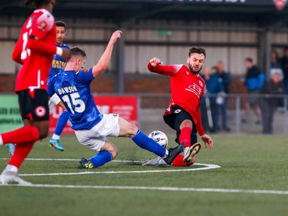 Action from Eastbourne Borough's 1-0 win over St Albans in National League South