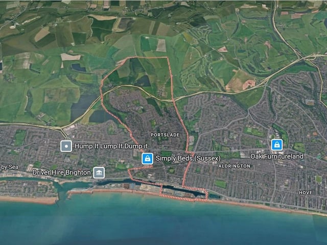 Portslade-by-Sea is the East Sussex area with the highest petrol price at 141.9p per litre