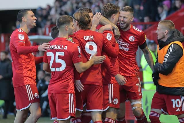 Crawley Town enjoyed a 3-1 win over Accrington Stanley at the Broadfield Stadium. Picture: Natalie Mayhew/Butterfly Football