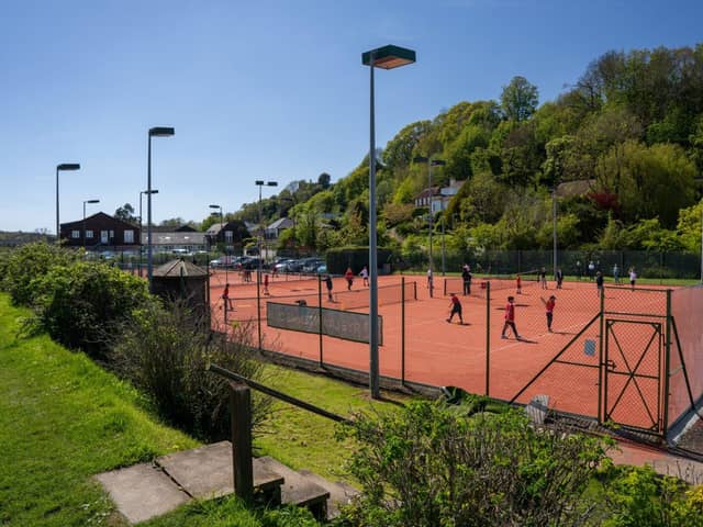 Young players in action at Rye Lawn Tennis and Squash Club's Festival Day