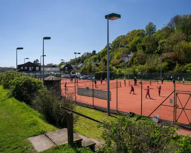 Young players in action at Rye Lawn Tennis and Squash Club's Festival Day