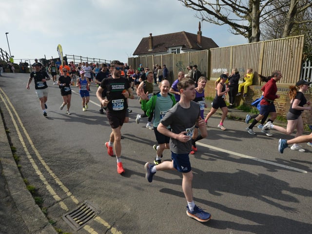 Action in the 2026 Hastings Half Marathon