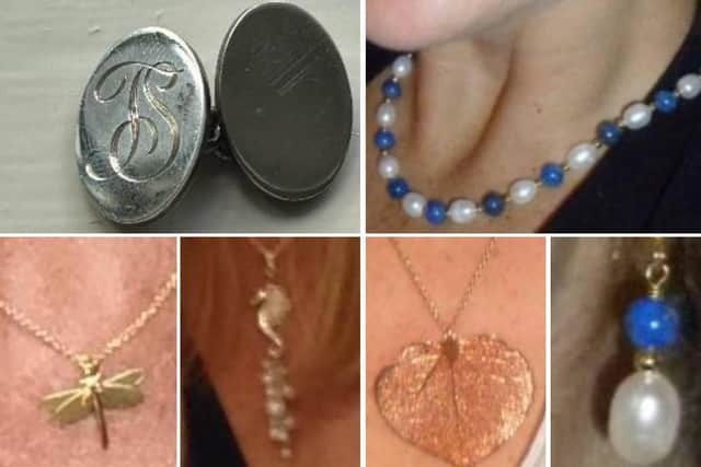Some of the jewellery taken in the burglary. Picture: Sussex Police