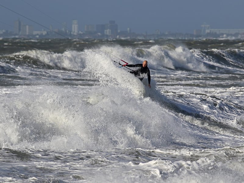 Lewis on the waves at Bracklesham Bay. Picture: Eunice Bergin