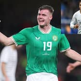 Republic of Ireland and Brighton star Evan Ferguson has been praised by France captain Kylian Mbappe (inset) after scoring his first international goal. (Photos by Oisin Keniry/Getty Images and Justin Setterfield/Getty Images)