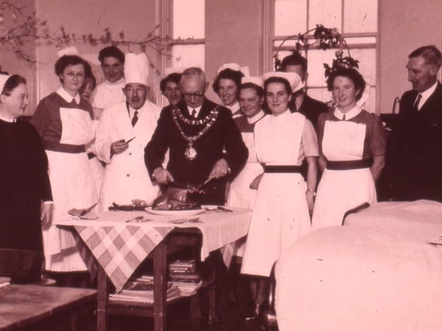 Princess Alice hospital at Christmas during the 1960s. Photo contributed by Eastbourne Local History Society.