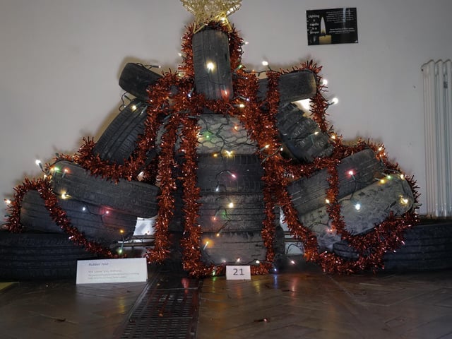 Some of the submissions - like this tyre Christmas tree - were especially creative.