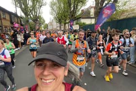 Emma Pryor at the London Marathon