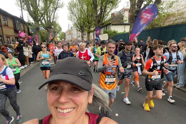 Emma Pryor at the London Marathon