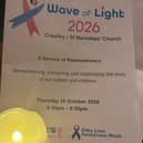 The evening brought together bereaved families, friends and supporters for a moving service of remembrance, reflection and community support.