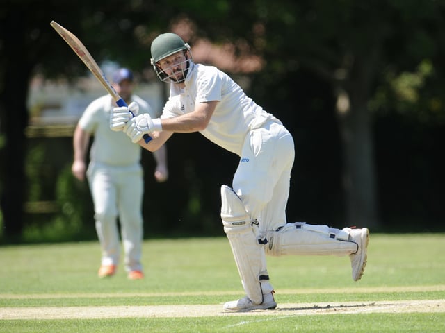 Action from Goring CC v Pagham CC in Division 3 West of the Sussex Cricket League
