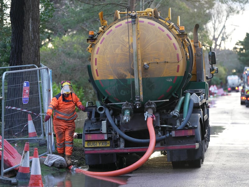 There have been reports of a flooded street at the Aldwick Bay Estate