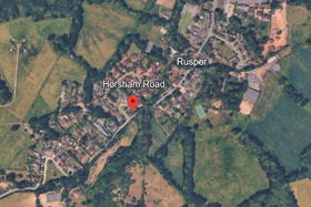 Stonebond Properties (Guildford) Ltd has applied to vary two planning conditions for the development, off Horsham Road. Photo: Google Earth