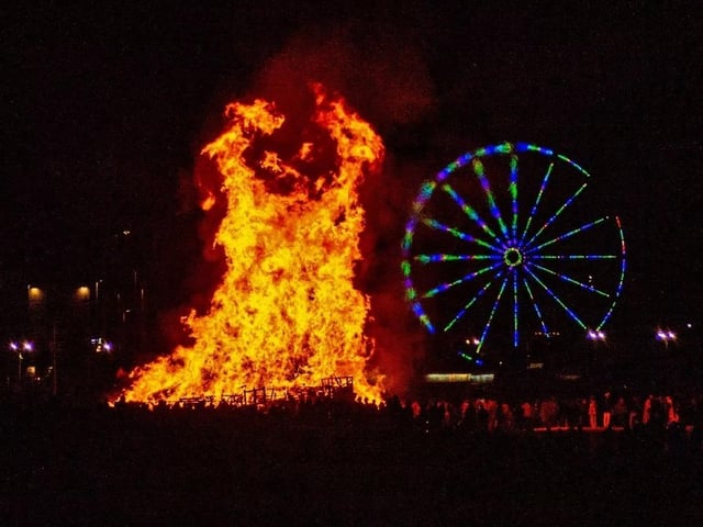Hastings Bonfire and fireworks. Pics by Brian Bailey