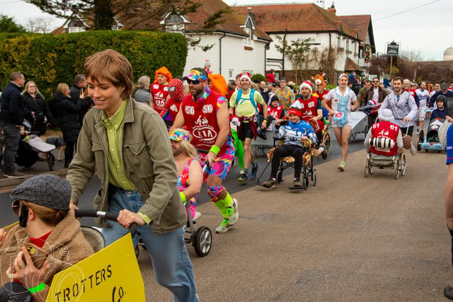 Fancy dress makes the Pram Race a special kind of fun.