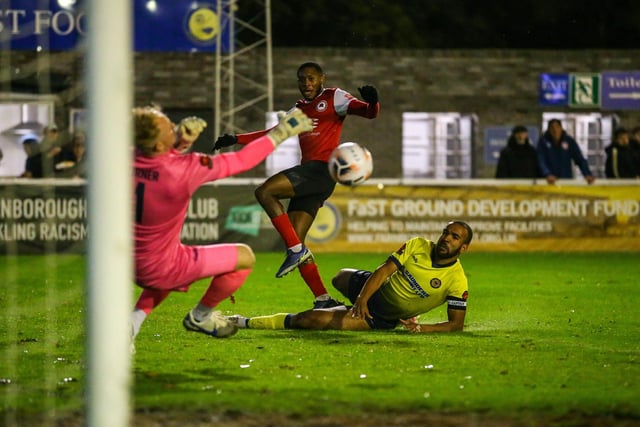 Action from Eastbourne Borough's draw at Farnborough