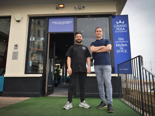 Grand Pera Mediterranean Kitchen & Lounge opens in Hastings at 8-9 Harold Place, the upper restaurant. The grand opening will be on April 18 with 20% off all food.