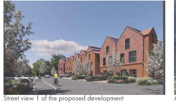 Artists impression of the street view of the proposed development.