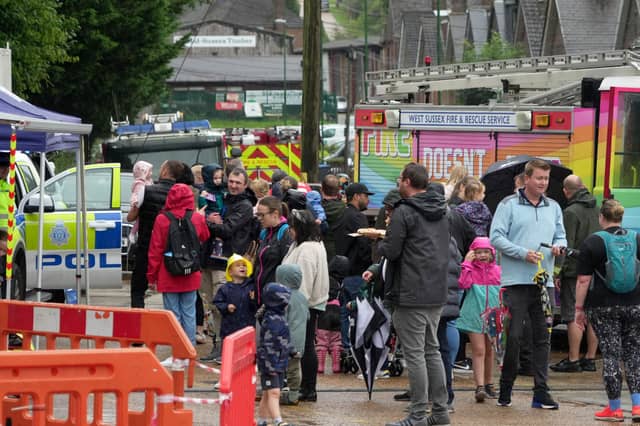 Plenty of visitors turned out for the event, despite the gloomy weather.