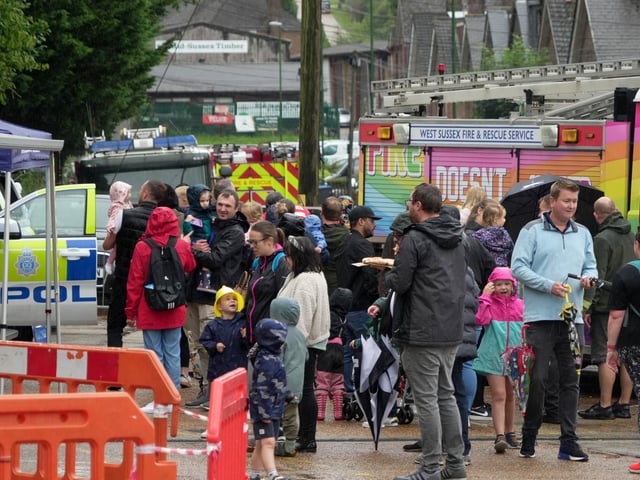 Plenty of visitors turned out for the event, despite the gloomy weather.