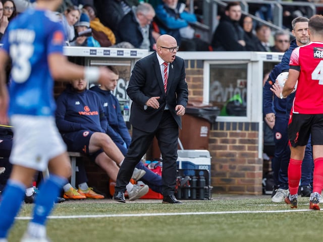 Action from Eastbourne Borough's 1-0 win over St Albans in National League South