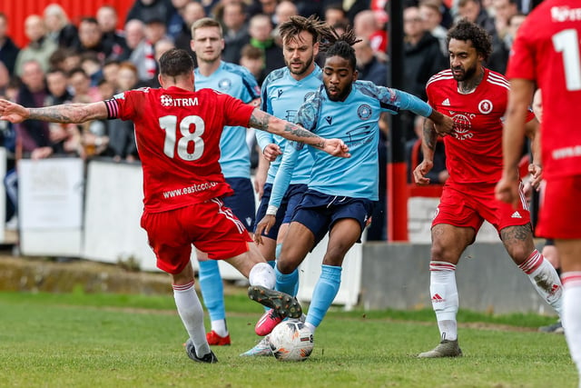 Action from Eastbourne Borough's defeat at Welling in National League South