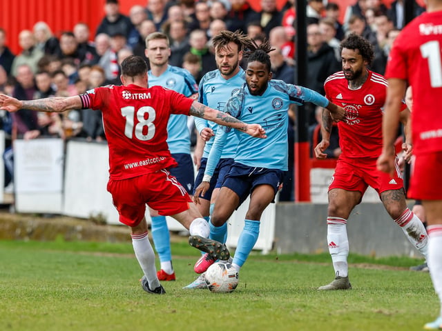 Action from Eastbourne Borough's defeat at Welling in National League South