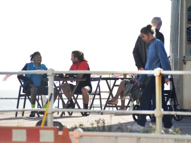 Filming on St Leonards seafront on October 6 2022.