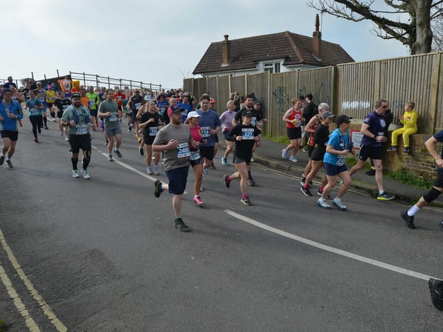 Action in the 2026 Hastings Half Marathon