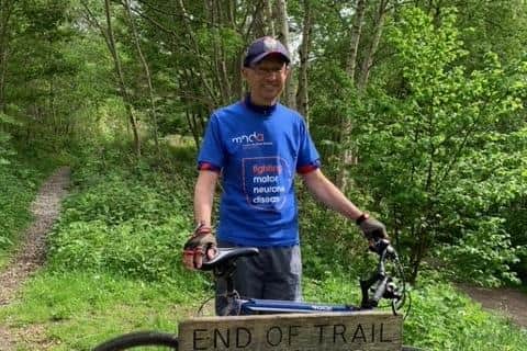 Chris Westcott at the end of his journey through the Peak District