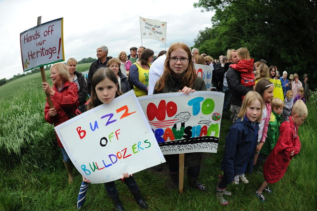 Children joining in the protest march