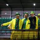 Horsham fans in fancy dress cheer on their team prior to the Emirates FA Cup First Round Replay match between Horsham and Barnsley at The Camping World Community Stadium.(Photo by Charlie Crowhurst/Getty Images)