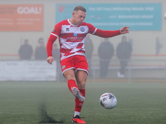 Eastbourne Borough take on Taunton Town in the fog - before the match was abandoned
