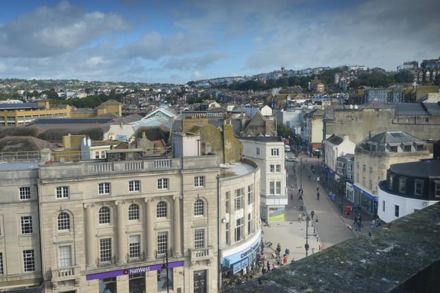 Tour of the 4th floor at Freedom Works, The Palace Workspace, Hastings, situated in the old Debenhams building.

View over Hastings town centre.