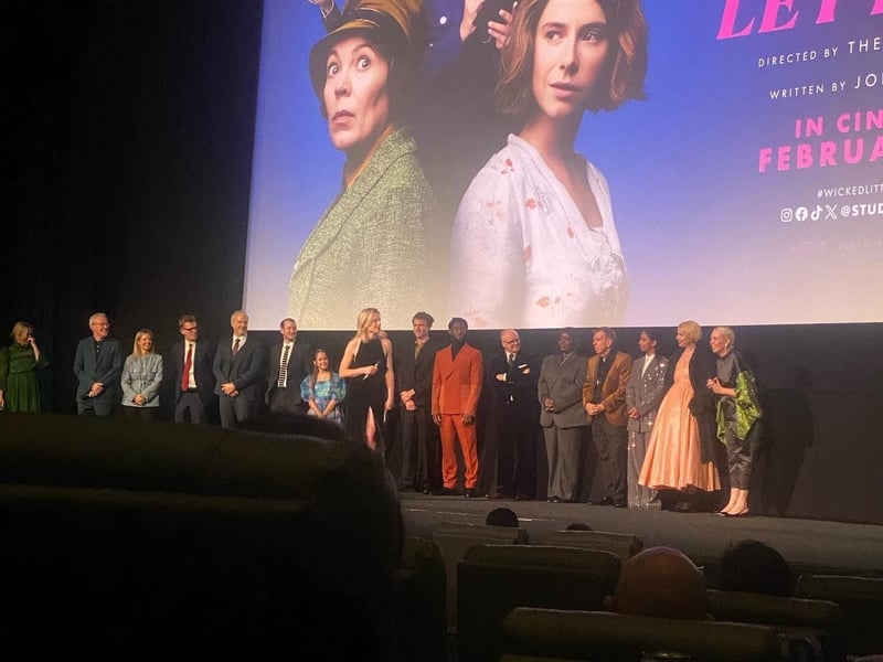 The team at Sussex Film Office stepped onto the red carpet at the much-anticipated premiere of Wicked Little Letters