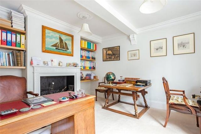 Wonderful six-bedroom Grade II listed property in the heart of Chichester: living room: study