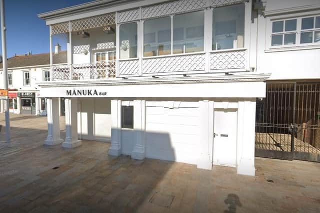 A spokesperson for Manuka Bar said staff are 'working very closely' with Sussex Police 'to keep our staff, our guests and our local community safe'. Photo: Google Street View