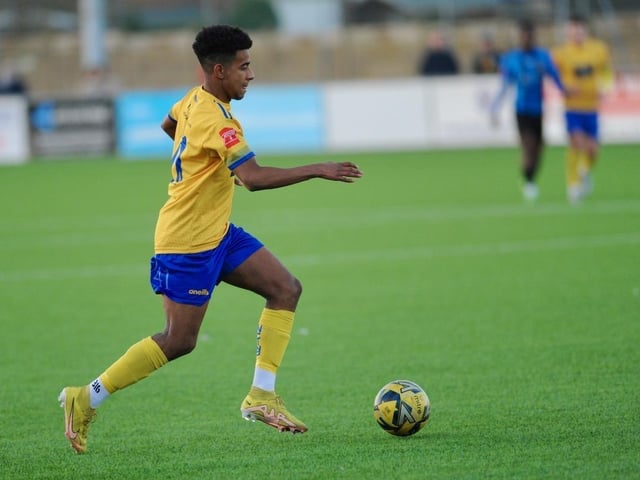 Action from Lancing's 3-1 win over Sevenoaks in the Isthmian south east division