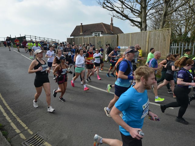 Action in the 2026 Hastings Half Marathon