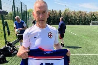 Russ Small is proud to be named captain of England's over-60s walking football team | Contributed picture