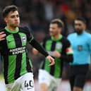 Facundo Buonanotte of Brighton & Hove Albion celebrates after scoring their sides first goal during the FA Cup Fourth Round at Sheffield United
