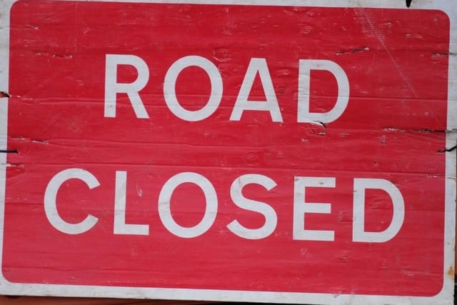 Main road closure at The Bourne