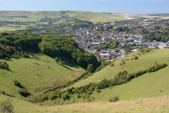Lewes and its surrounding landscape
